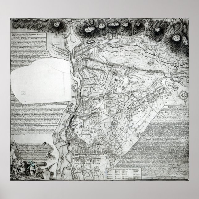 Plan of the Battle of Minden Poster (Front)