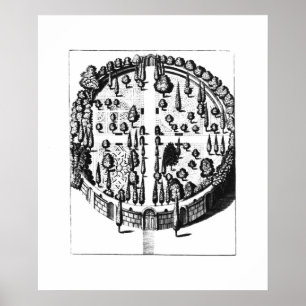 Plan of the Botanical Garden at the University of Poster