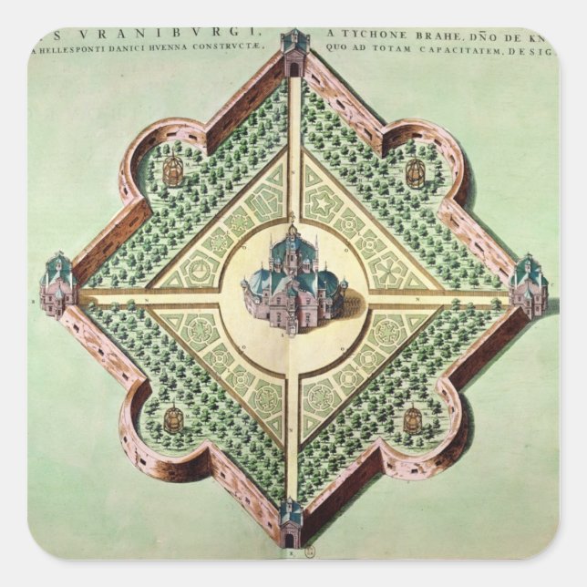 Plan of the Castle and Observatory Square Sticker (Front)