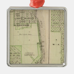 Plan of the City of McGregor Metal Ornament
