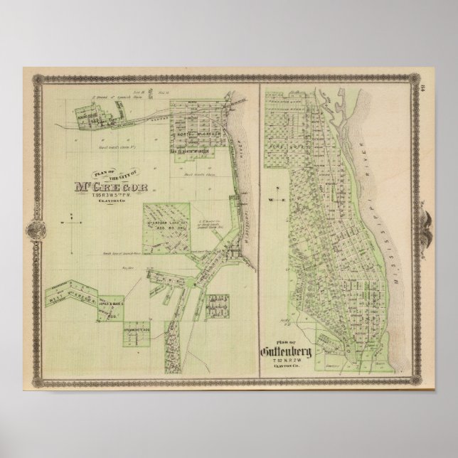 Plan of the City of McGregor Poster (Front)
