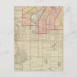 Plan of the City of Minneapolis and Vicinity Postcard