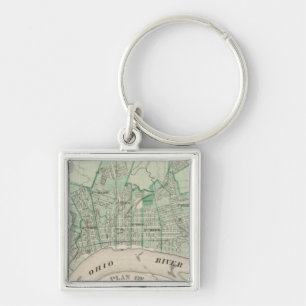 Plan of the City of New Albany, Floyd Co, Indiana Key Ring