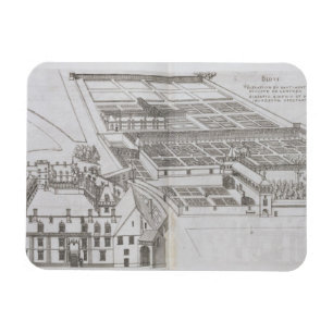 Plan of the enclosed gardens and Chateau de Gaillo Magnet