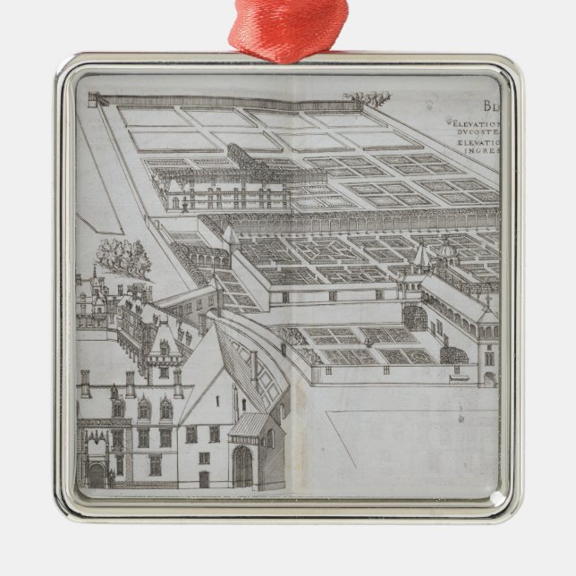 Plan of the enclosed gardens and Chateau de Gaillo Metal Ornament (Front)