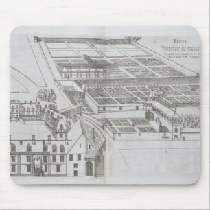 Plan of the enclosed gardens and Chateau de Gaillo Mouse Pad