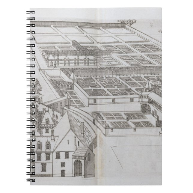 Plan of the enclosed gardens and Chateau de Gaillo Notebook (Front)