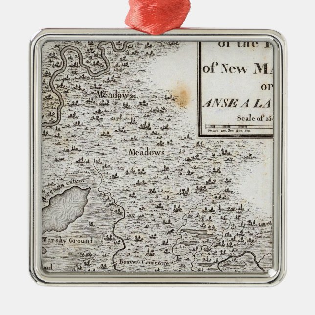 Plan of the Fort of New Madrid Metal Ornament (Front)