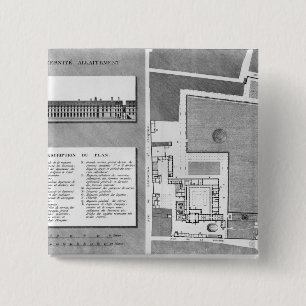 Plan of the Maternite Port-Royal 15 Cm Square Badge