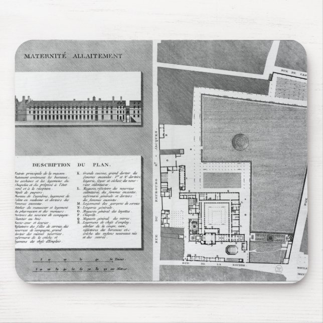 Plan of the Maternite Port-Royal Mouse Pad (Front)