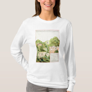 Plan of the Mines of Oaxaca, Mexico, 1785-87 T-Shirt