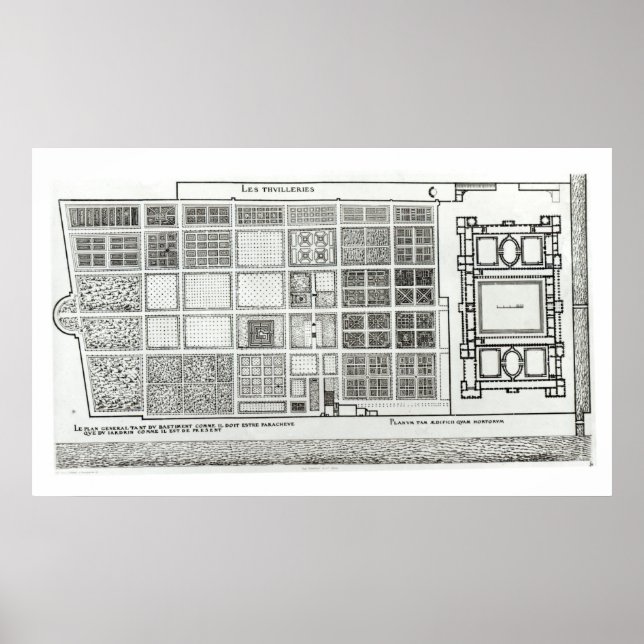 Plan of the Palace and Garden Poster (Front)