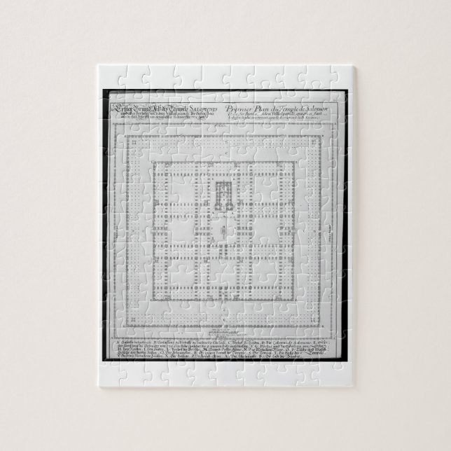 Plan of the Temple of Solomon, Jerusalem, from 'En Jigsaw Puzzle (Vertical)