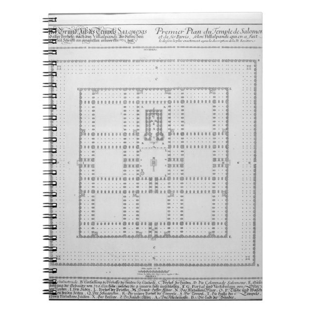 Plan of the Temple of Solomon, Jerusalem, from 'En Notebook (Front)