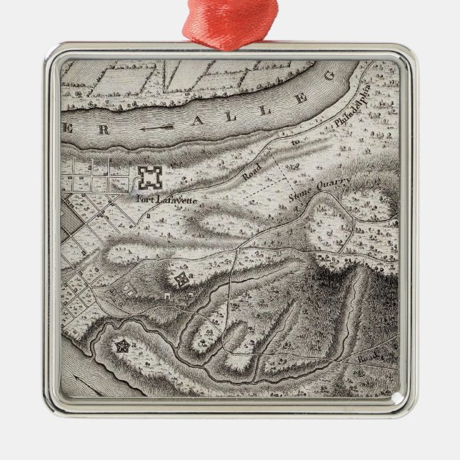 Plan of the Town of Pittsburg Metal Ornament (Front)