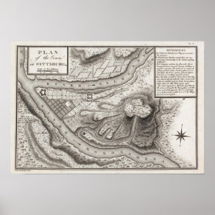 Plan of the Town of Pittsburg Poster