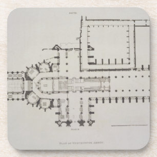 Plan of Westminster Abbey, plate 1 from 'Westminst Coaster