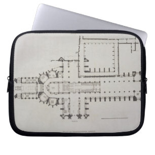 Plan of Westminster Abbey, plate 1 from 'Westminst Laptop Sleeve