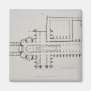Plan of Westminster Abbey, plate 1 from 'Westminst Magnet