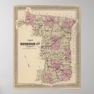 Plan of Windsor Company in Vermont Poster