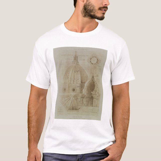 Plan, Section and Elevation of Florence Cathedral, T-Shirt (Front)