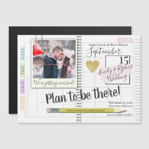 Plan to be There Planner Calendar Save the Date Magnetic Invitation