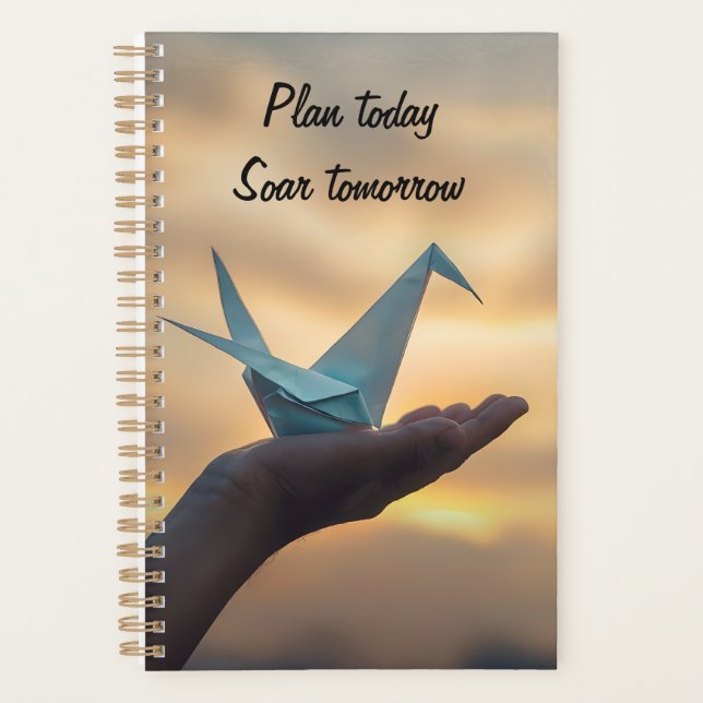 Plan Today Soar Tomorrow Personalised Planner (Front)