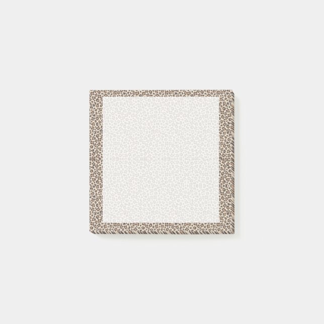 Plan With Me | Stylish 3"x3" Cheetah Print Unlined Post-it Notes (Front)
