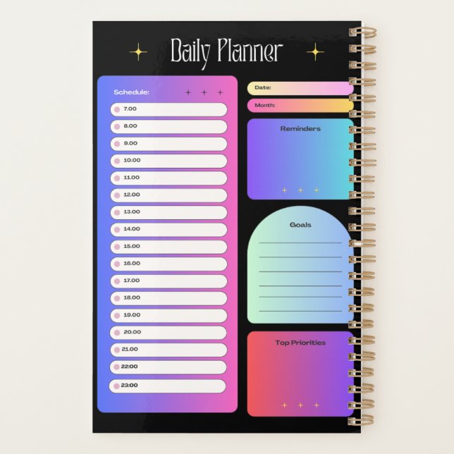 plan your day in a colourful way! with planner (Back)