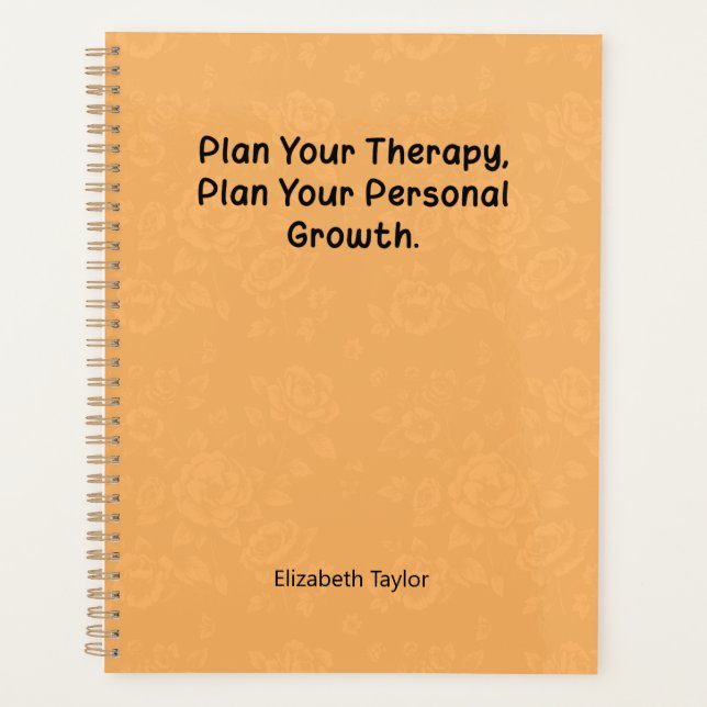 Plan Your Therapy, Plan Your Personal Growth Planner (Front)
