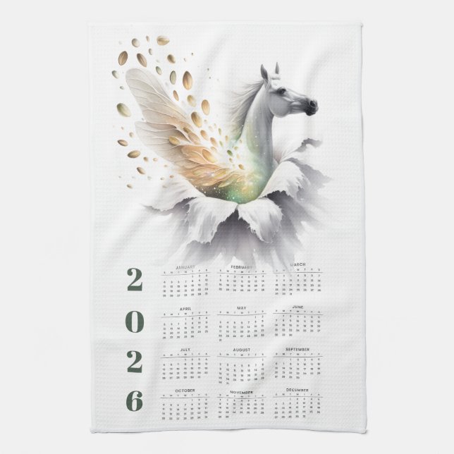 Plan your year in style with this 2026 calendar tea towel (Vertical)