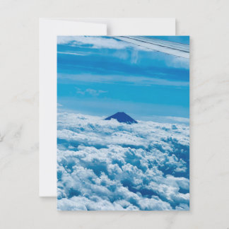 plane ahead of Fuji Japan journey Skyline Postcard