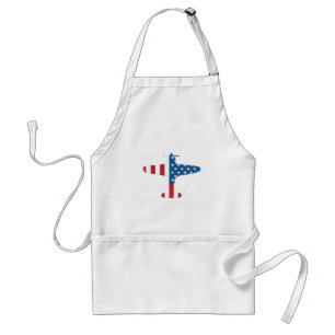 Plane Aircraft USA Flag Veteran Pilot Gift Standard Apron