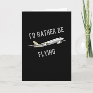 plane aviation design for passengers and pilots card