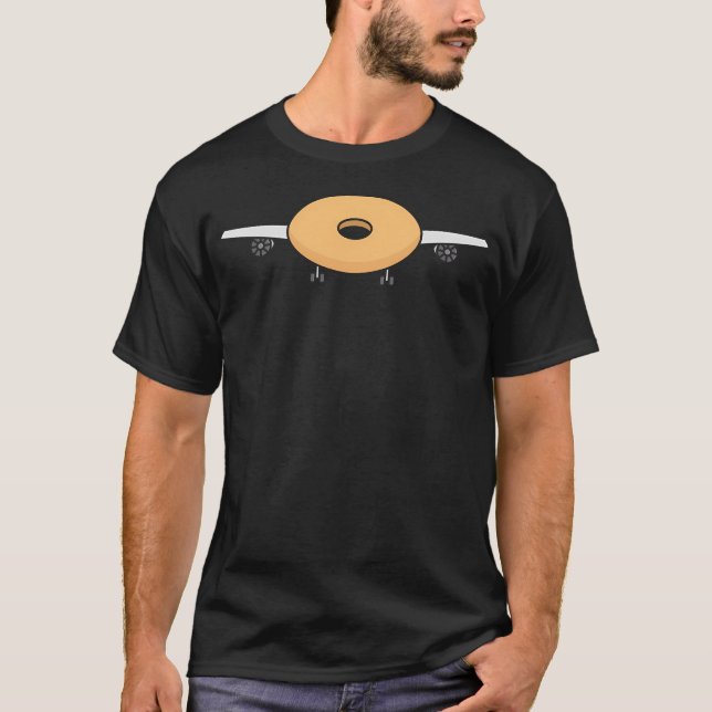 Plane Bagel - Pun - Wordplay T-Shirt (Front)