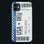 Plane Boarding Ticket (Personalise) Case-Mate iPho iPhone 11 Case<br><div class="desc">Plane Boarding Ticket (Personalise) Casing.</div>