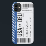 Plane Boarding Ticket (Personalise) Case-Mate iPho iPhone 11 Case<br><div class="desc">Plane Boarding Ticket (Personalise) Casing.</div>