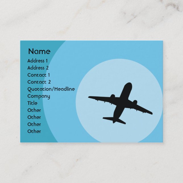 Plane - Chubby Business Card (Front)