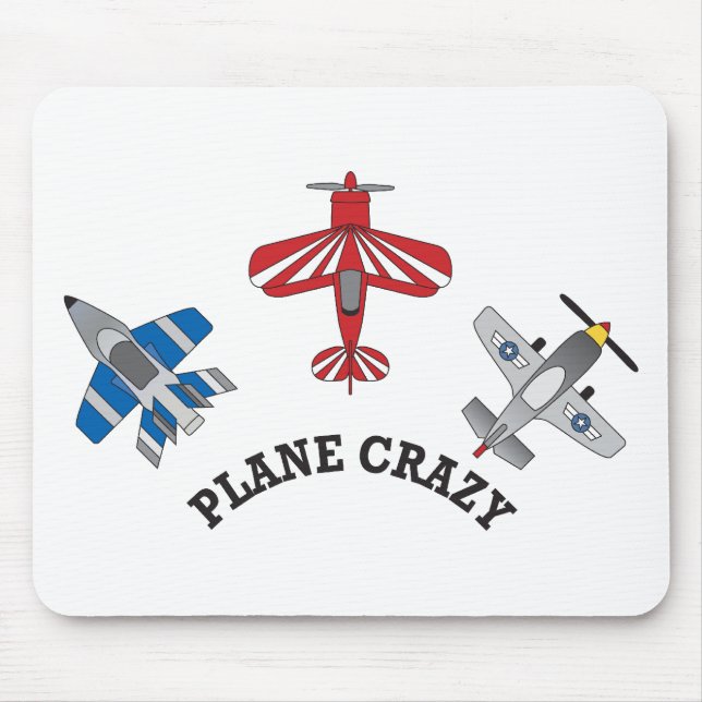 Plane Crazy Mouse Pad (Front)