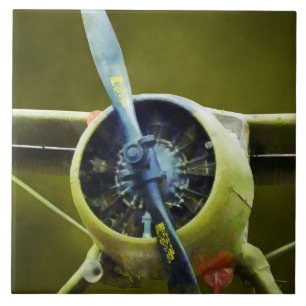 Plane - DeHavilland U-6A Beaver Ceramic Tile