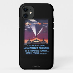 Plane Flying Over Searchlight Poster iPhone 11 Case