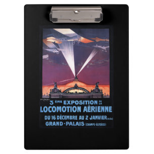 Plane Flying Over Searchlight Poster Clipboard