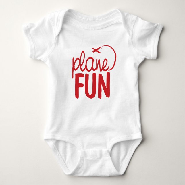 Plane FUN Baby!  - The Way to Fly through a DaY! Baby Bodysuit (Front)