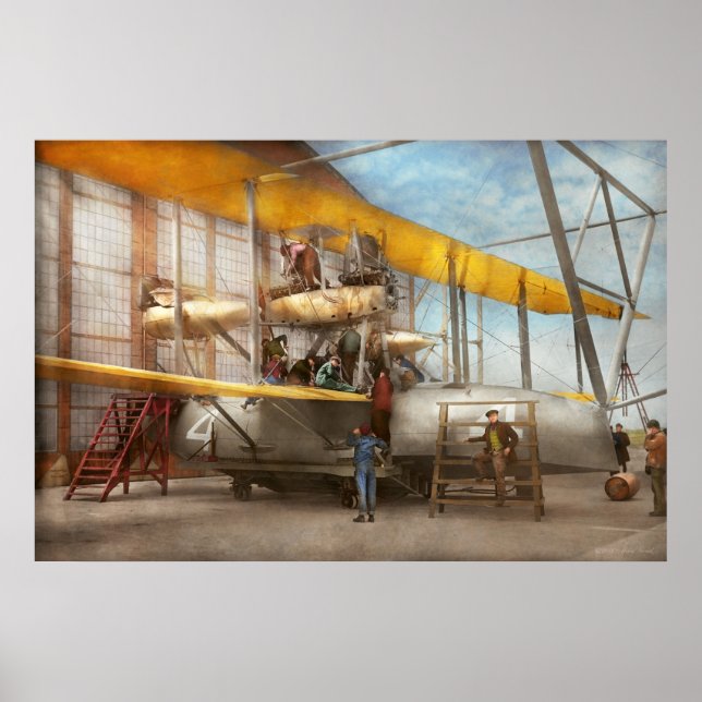 Plane - Getting ready for a long flight 1919 Poster (Front)
