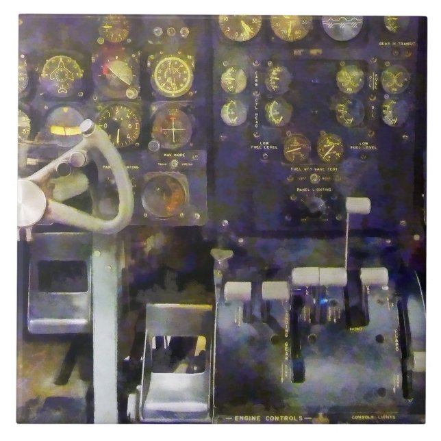 Plane - Grumman E-1B Cockpit Simulator Ceramic Tile (Front)