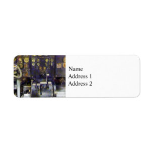 Plane - Grumman E-1B Cockpit Simulator Return Address Label