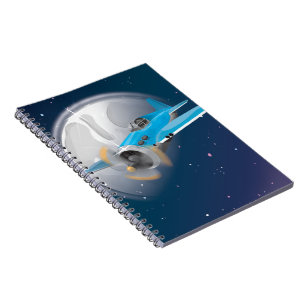 Plane Infront of the Moon Notebook