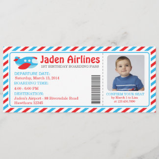 Plane Invitation Ticket / Plane Ticket