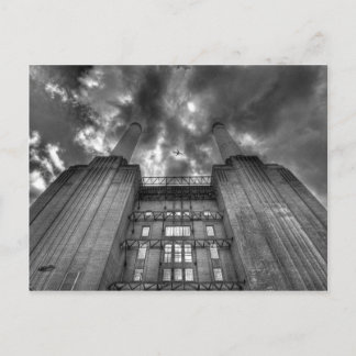 Plane over Battersea Power Station, London Postcard