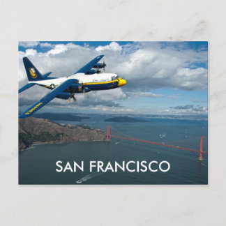Plane over the Golden Gate Bridge, San Francisco Postcard